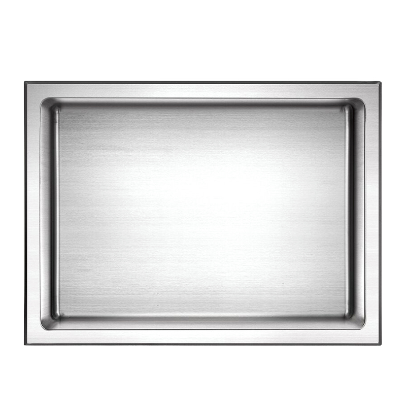Customizable Stainless Steel Shower Storage Folder rau chav dej phab ntsa xuas tes ua Recessed niche nrog ib sab hauv