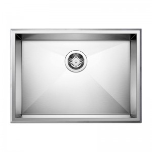 Brušeni kuhinjski sudoper s ukošenim rubom i ručnim radom od nehrđajućeg čelika 304 novog dizajna