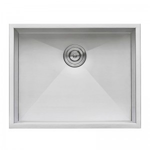 Ručno rađeni kuhinjski sudoper od nehrđajućeg čelika SUS 304 od brušenog kvadrata 0 radijusa