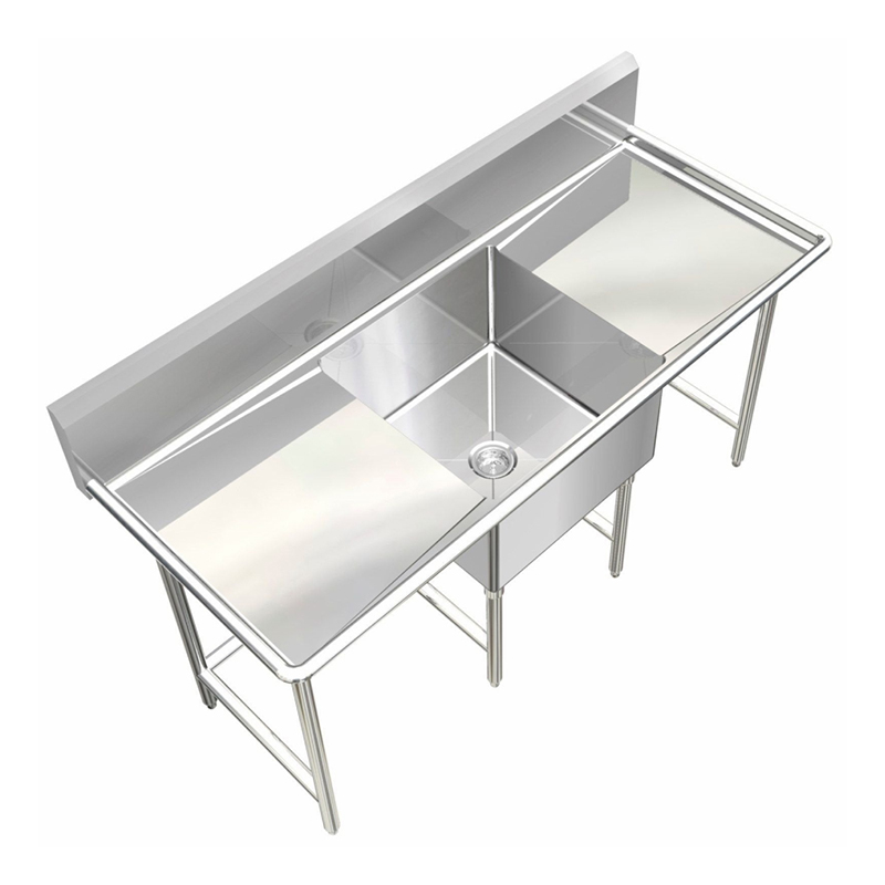 Multifunctional Integrated Stainless Steel Commercial Sink Commercial Kitchen Prep & SUS304 Utility Sink with Drainboard – Bowl