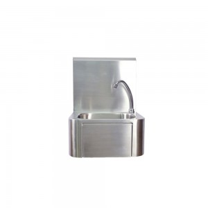 Knee-operated Stainless Steel Hand Wash Basin Wall Mount Hand-free Sink