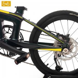 Carbon folding bike 9 speed best carbon folding bike with color changeable  | Ewig
