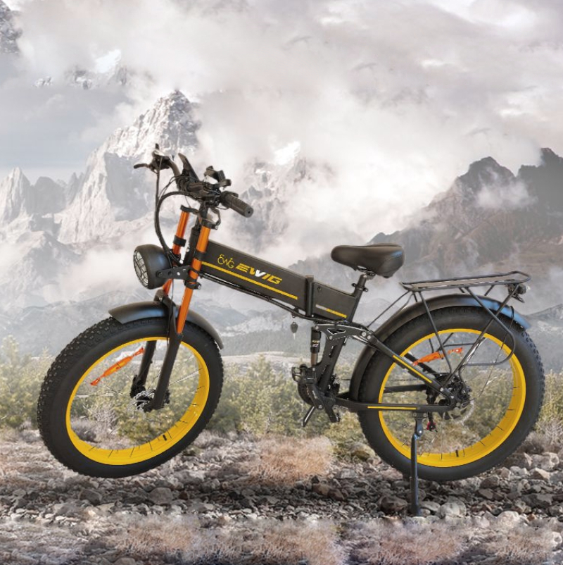 electric folding bikes for adults 4.0 fat tire with 48V 12.8AH lithium battery electric bicycle | EWIG Featured Image