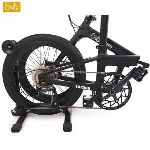 Factory wholesale Carbon Fiber Wheel Bike - Carbon Folding Bike For Adults Easy Folding Disc- brake bike for sales | Ewig – Ewig