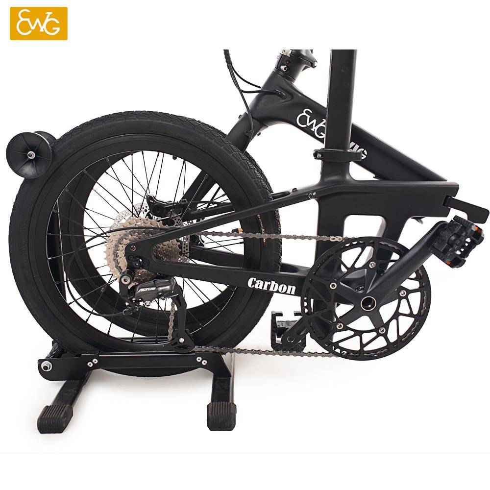 Factory wholesale Carbon Fiber Wheel Bike - Carbon Folding Bike For Adults Easy Folding Disc- brake bike for sales | Ewig – Ewig detail pictures