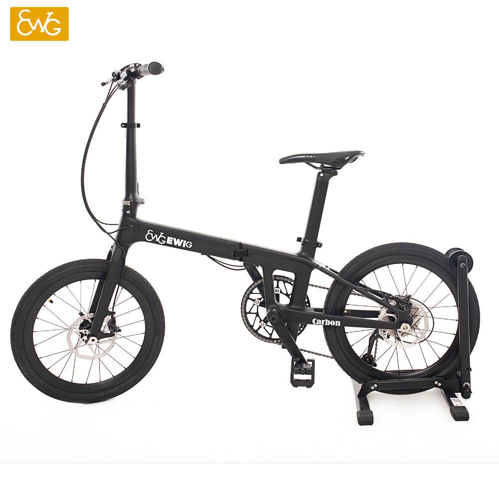 Cheap PriceList for Carbon Frame Bike - Carbon Folding Bike For Adults 20inch Wheel Shimano 9 Speed Easy Folding Dis- brake bike | Ewig – Ewig