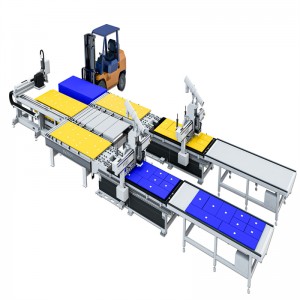 Automatic wood nesting machine with robot for panel