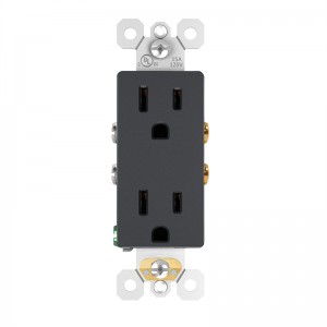 D15 UL Listed Decorator Outlet 15A With Screwless Plate