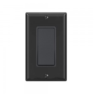 DS15 UL Listed Decorator Rocker Lighting Switch 15A With Screwless Plate