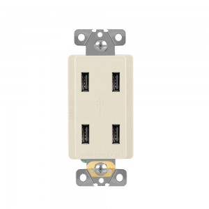F4P 4.2Amp 4 Ports USB Outlet Receptacle