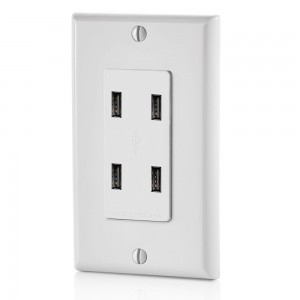 F4P 4.2Amp 4 Ports USB Outlet Receptacle