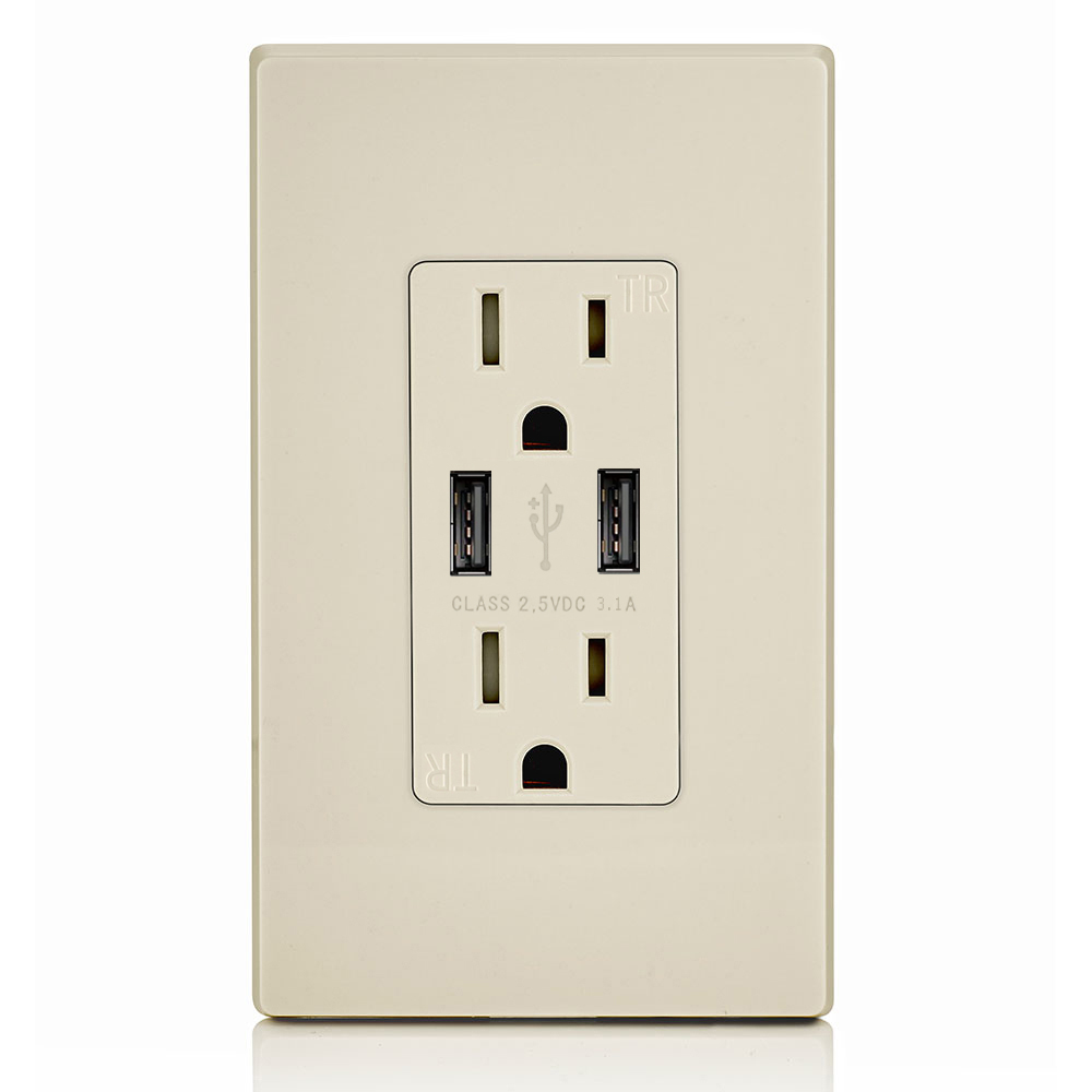 FTR15-3100 Dual USB Charger 3.1A Wall Outlet 15Amp Receptacle Featured Image