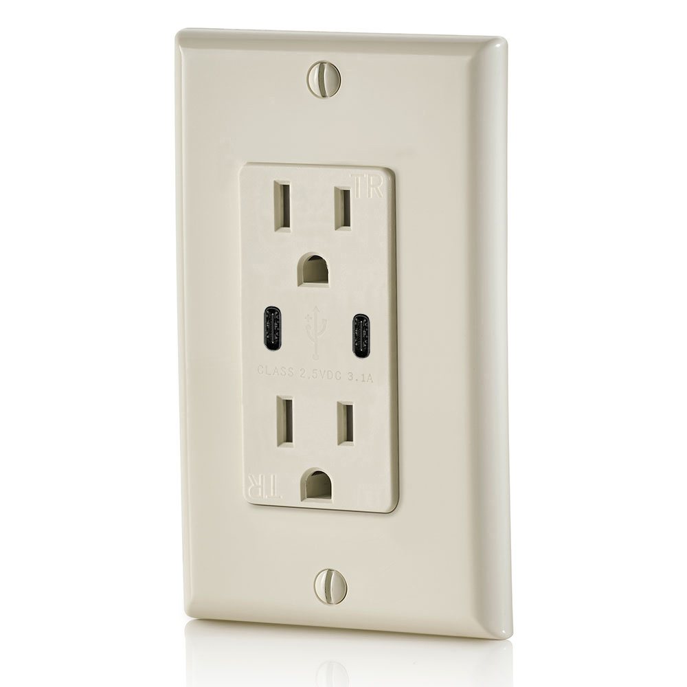 FTR15DC-3100 Dual USB Charger Type C Wall Outlet 15Amp Receptacle Featured Image