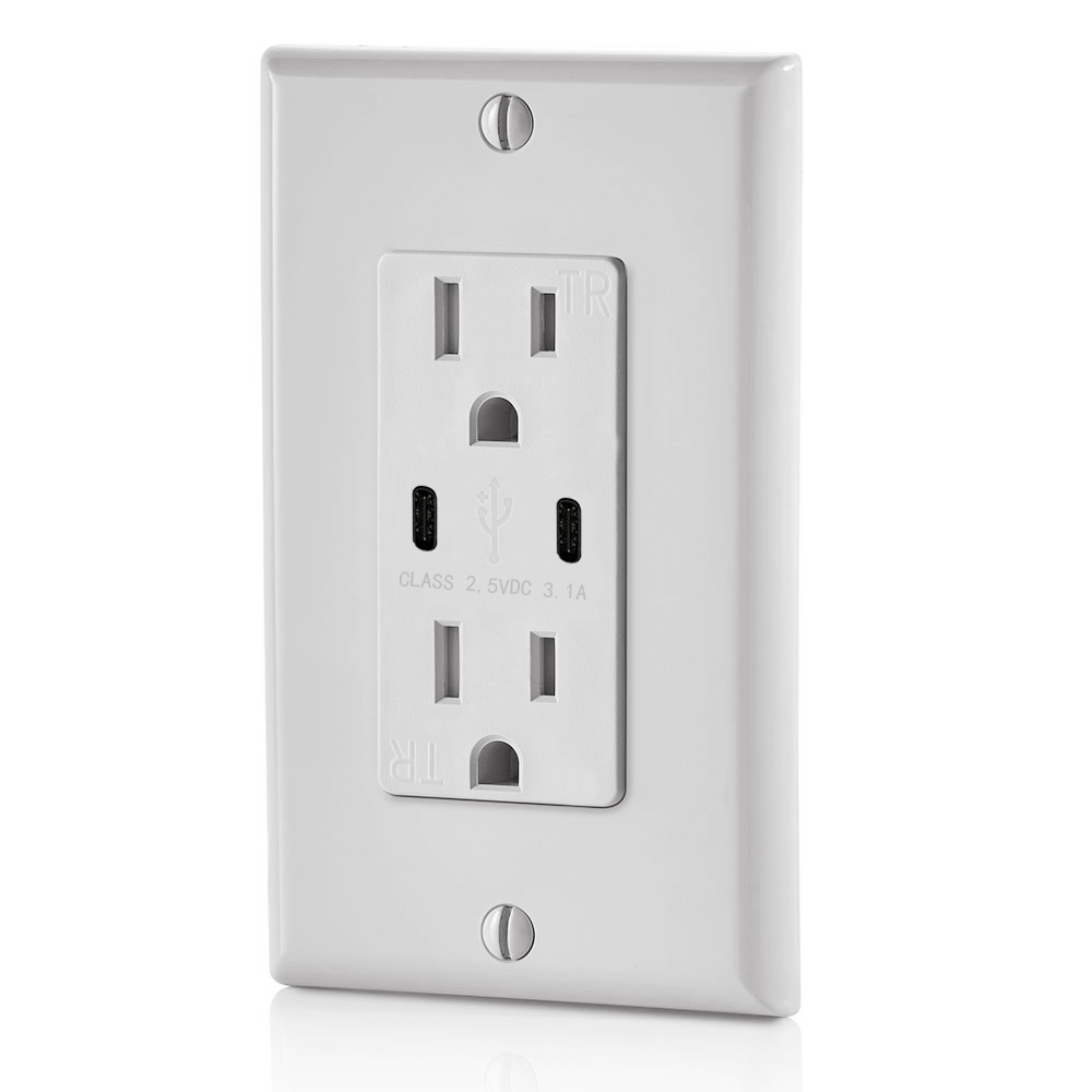 Factory wholesale Usb Charging Receptacle - FTR15DC-3100 Dual USB Charger Type C Wall Outlet 15Amp Receptacle – Fahint