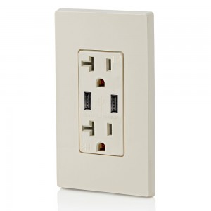 FTR20-3600 Dual USB Charger 3.6A Wall Outlet 20Amp Receptacle