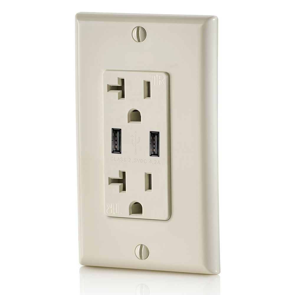 FTR20 Dual USB Charger 4.2A Wall Outlet 20Amp Receptacle Featured Image
