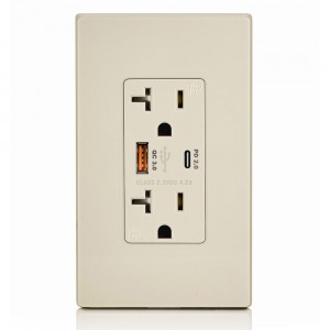 FTR20QC QC3.0 USB Quick Charger Wall Outlet 20Amp Receptacle