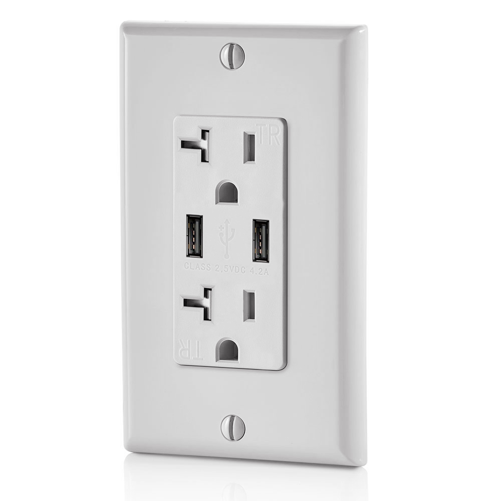 Wholesale Price Outlet With Usb Port - FTR20 Dual USB Charger 4.2A Wall Outlet 20Amp Receptacle – Fahint