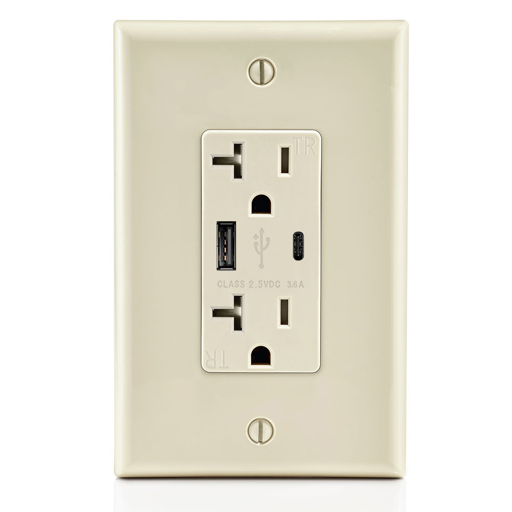 FTR20C-3600 Dual USB Charger Type A +C Wall Outlet 20Amp Receptacle Featured Image