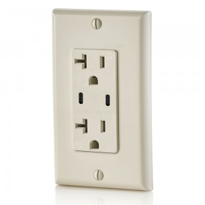 FTR20DC Dual USB Charger Type C Wall Outlet 20Amp Receptacle