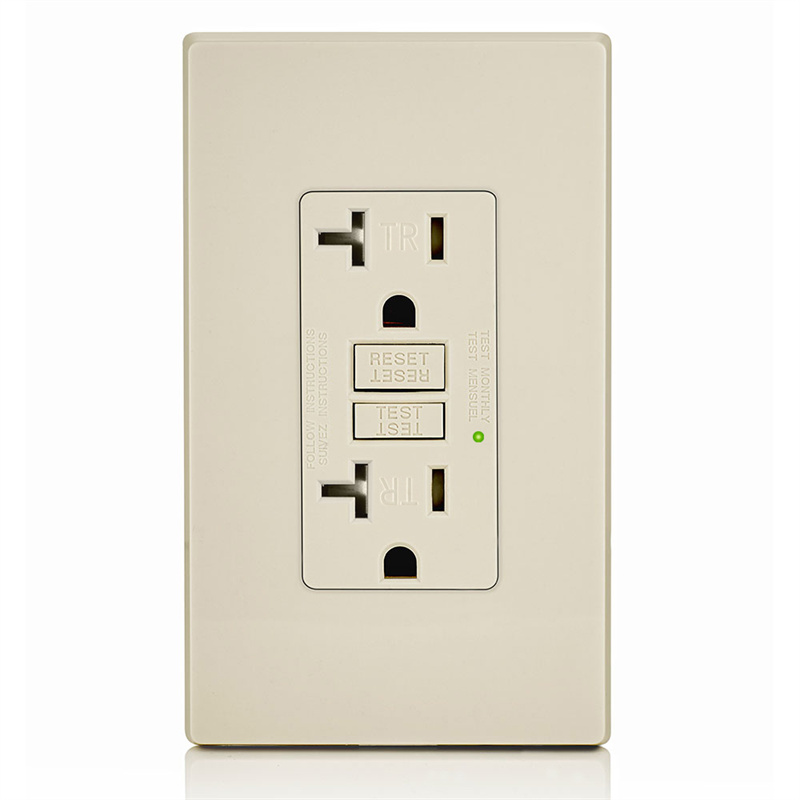Professional China Gfci Protected Outlet - GT20 Self-Test 20A TR GFCI Outlet Screwless Wallplate – Fahint
