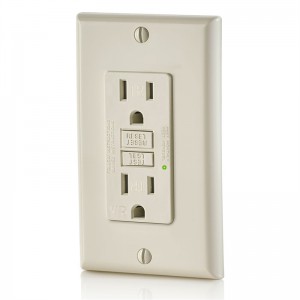 GW15 Self-Test GFCI Outlet 15 Amp Weather Resistant Screwless Wallplate