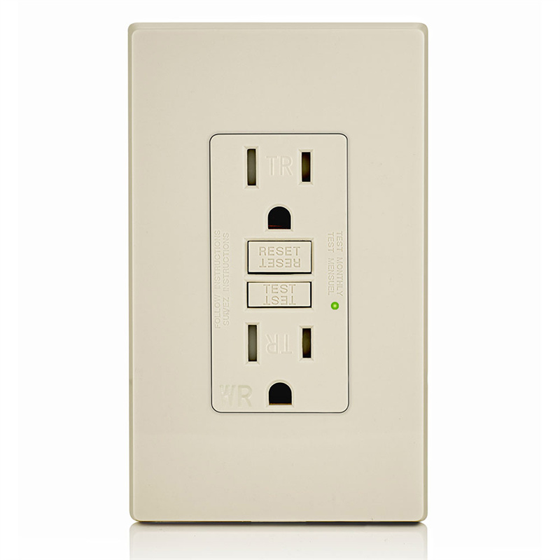 China wholesale Gfci Receptacle - GW15 Self-Test GFCI Outlet 15 Amp Weather Resistant Screwless Wallplate – Fahint