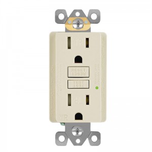GW15 Self-Test GFCI Outlet 15 Amp Weather Resistant Screwless Wallplate