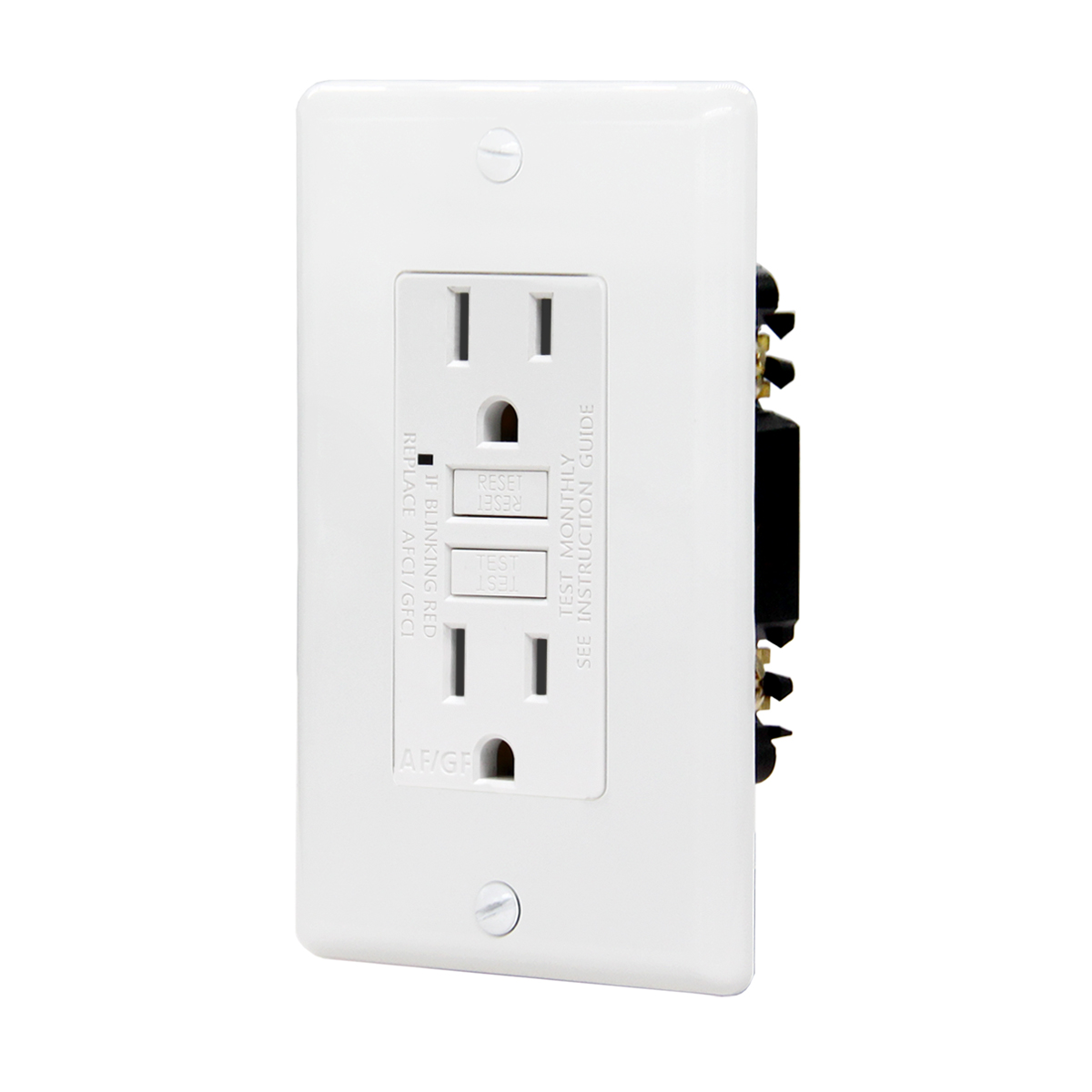 UL Listed New Arrival Self-Test 15 Amp/125V Dual Function AFCI/GFCI Receptacle, GLA-15A