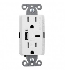 Bottom price Dual USB Charging Outlet - USB Wall Outlets CZ-09 – Faith Electric
