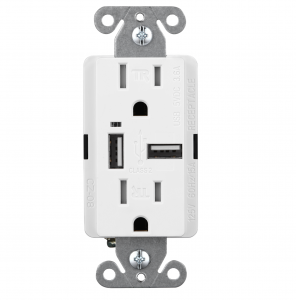 Faith UL Listed 3.6 A USB Wall Outlet Charger 15A Duplex Tamper-Resistant Charging Power Outlet with USB Ports