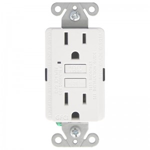 Faith GFCI Outlets 15 Amp Duplex GFCI Outlet, Self-Test with LED Light, Residential Grade, Residential Grade