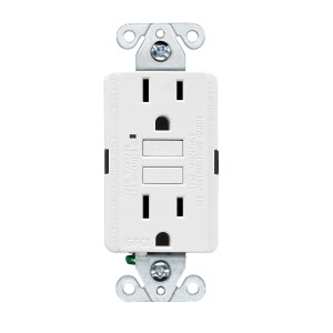 American 15 Amp Self-Test Duplex Non-Tamper-Resistant GFCI Receptacle Wall  Electrical Outlet, GLS-15A