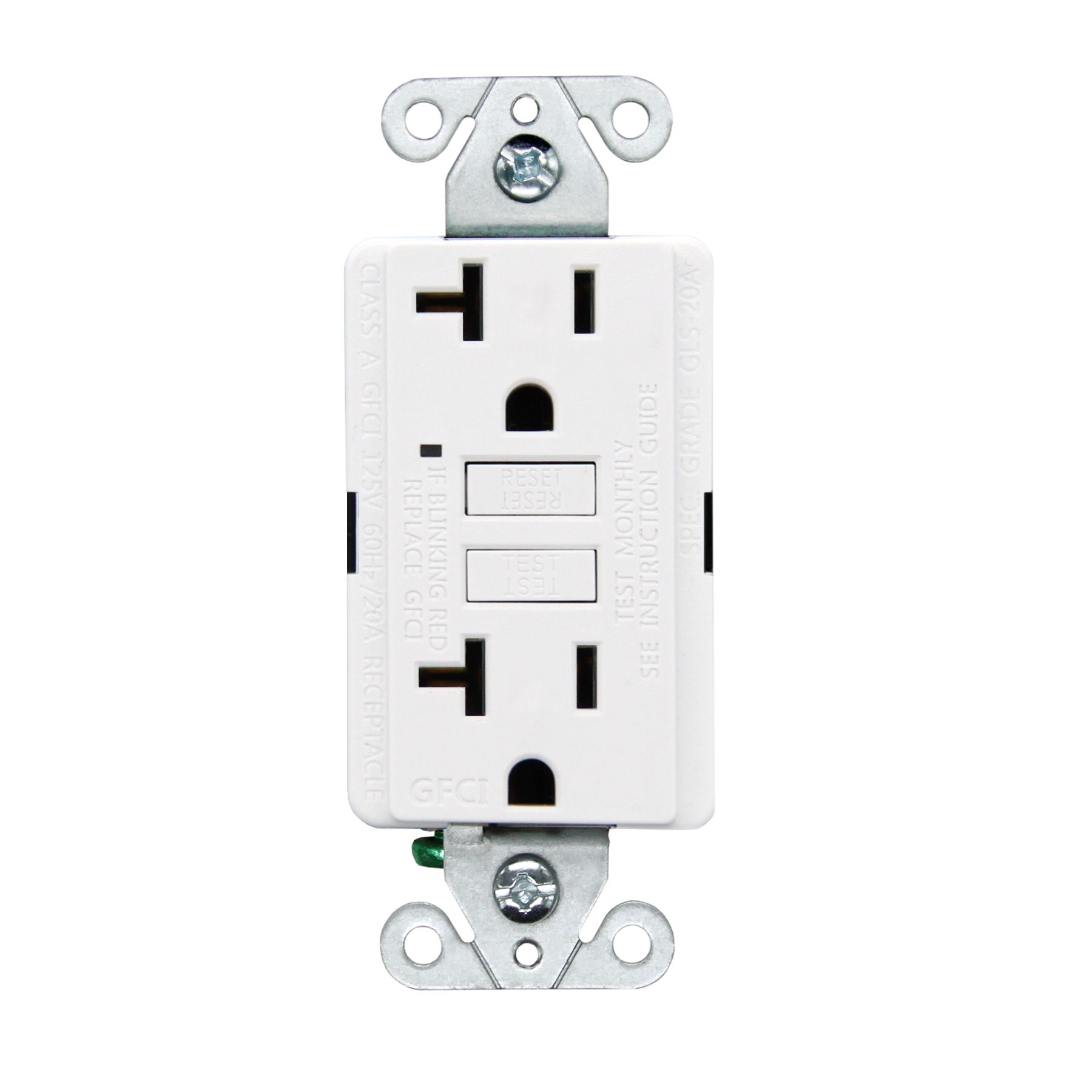 Faith UL Listed 20 Amp Self-Test GfCI Tamper Resistant Electrical GFCI Duplex Receptacle With Wall Plate Featured Image