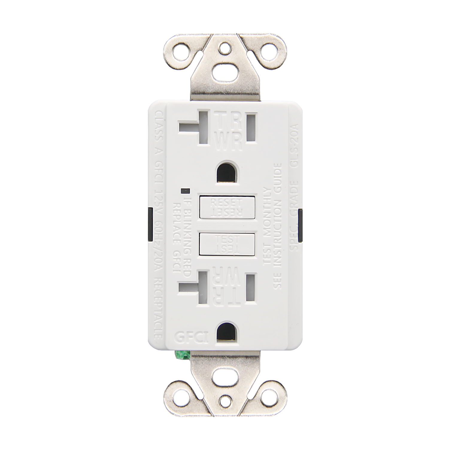 Faith GFCI Outlets GLS-20ATRWR 20Amp Self-Test Tamper And Weather-Resistant Duplex GFCI Outlet Indoor Or Outdoor Use
