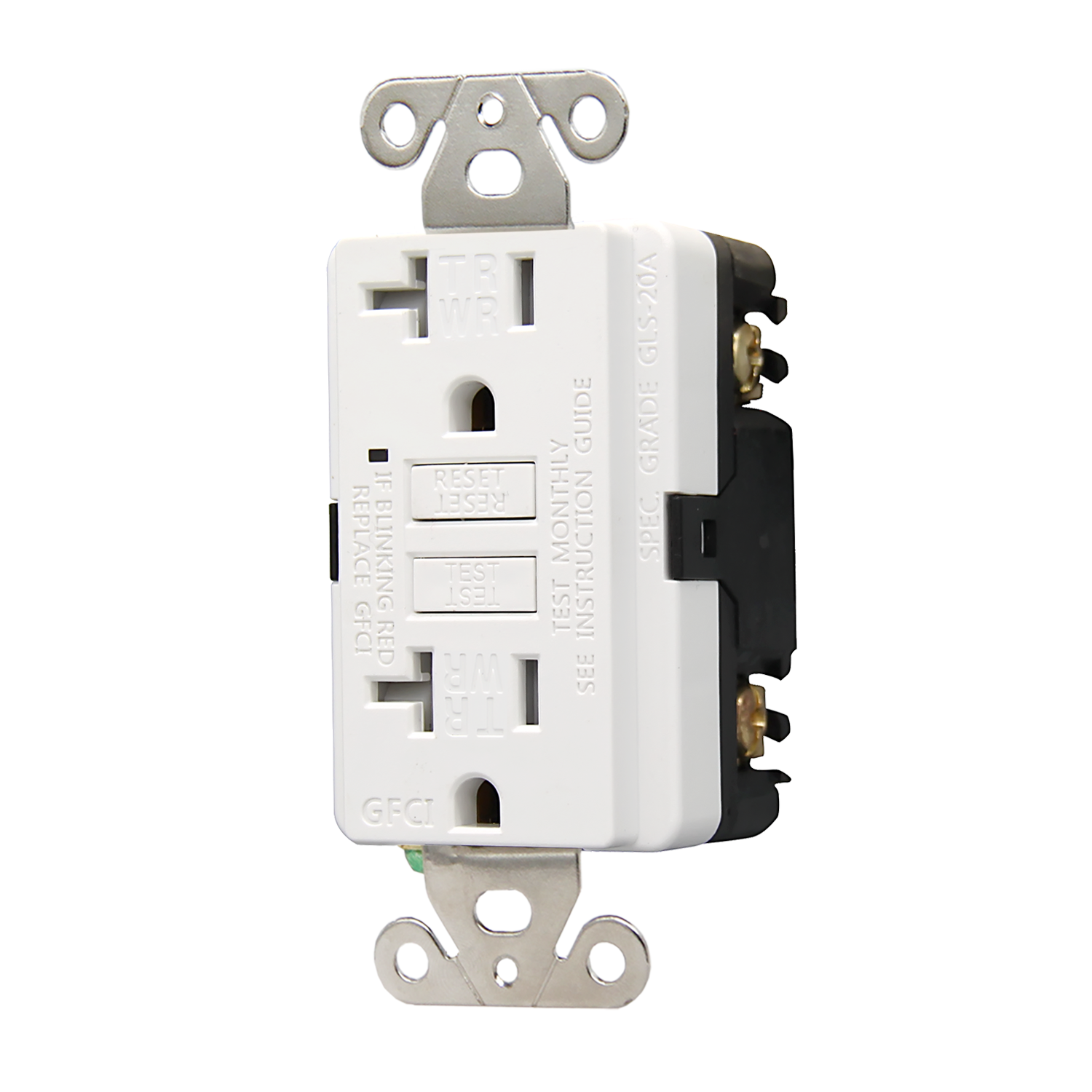Faith GFCI Outlets GLS-20ATRWR 20Amp Self-Test Tamper And Weather-Resistant Duplex GFCI Outlet Indoor Or Outdoor Use