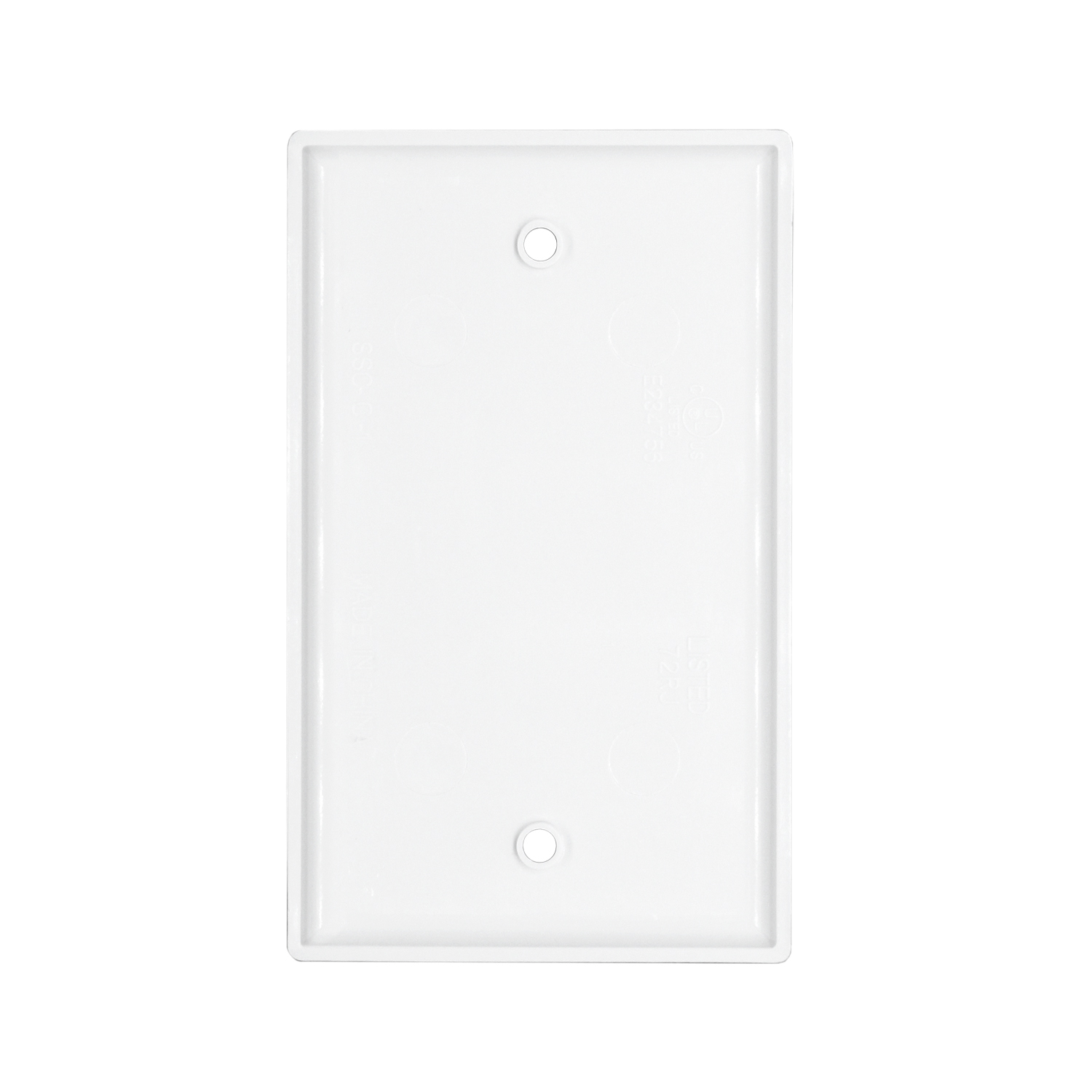 UL Listed Polycarbonate Thermoplastic 1-Gang Standard Size Blank Outlet Cover, SSC-C-1