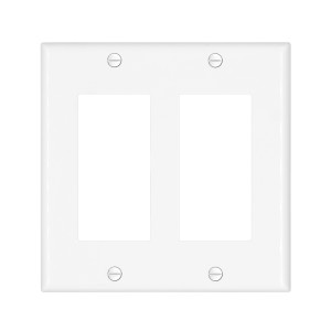 2-Gang Decorator Wall Plates for Receptacle Outlet Switch