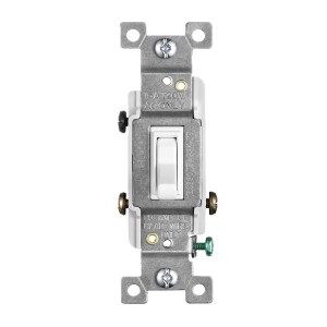 UL Listed electrical Grounding Toggle Framed AC Quiet Switch, 15A 120V AC 3-Way Toggle Light Switch,SSK-3B
