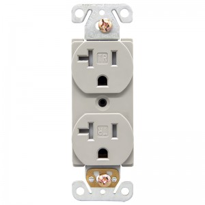 I-Faith UL Listed Self-Ground 20 Amp 125 volt Standard Tamper Resistant Duplex Receptacle With Back & Side Wire