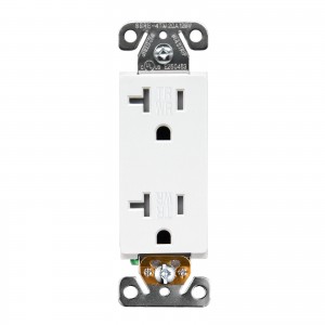 UL Listed Self-Grounding 20 Amp Tamper-Weather-Resistant Decorator Receptacle SSRE-4TW