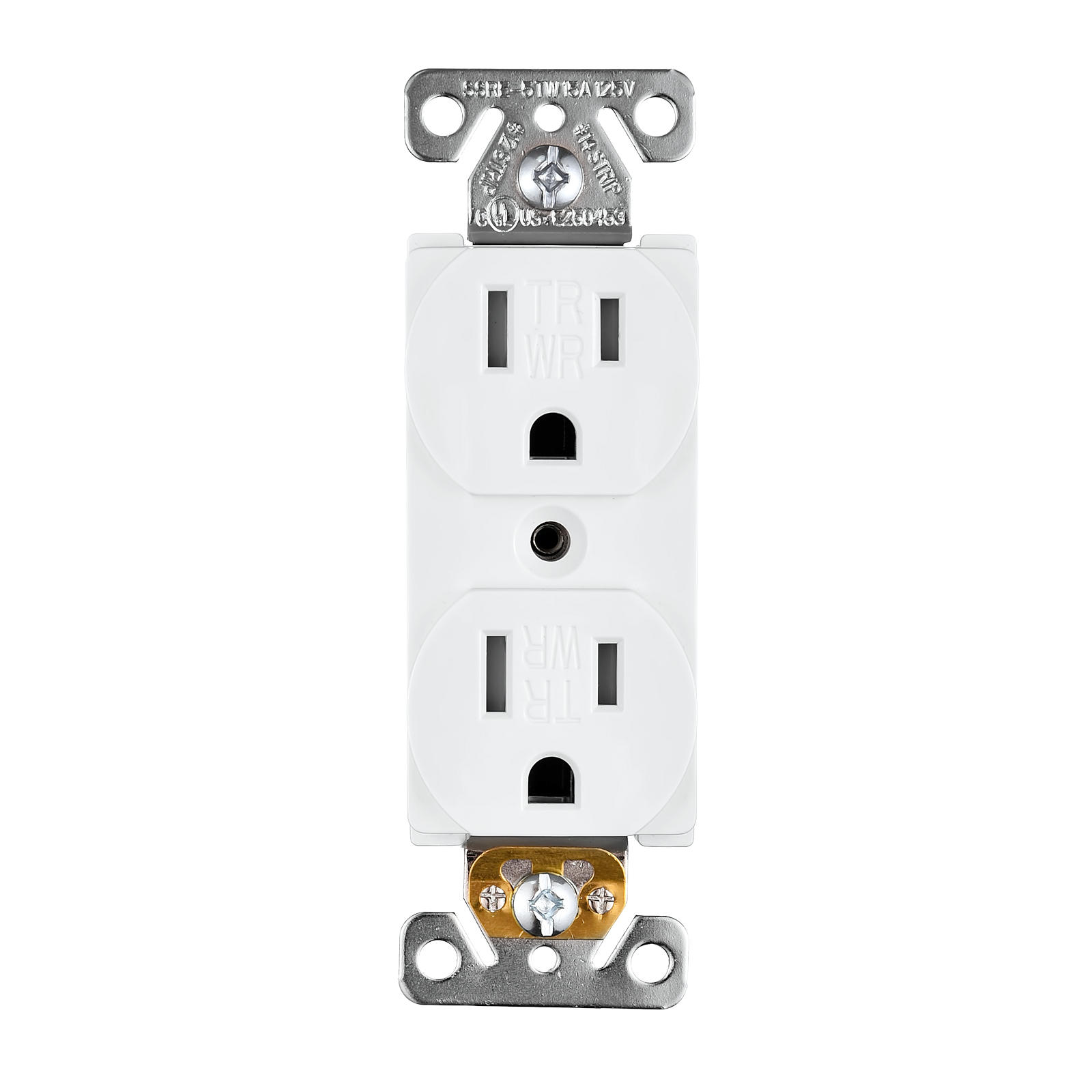 UL Listed 15 Amp Residential Grade Standard Wall Outlet , Child Proof Weather Resistant Duplex Receptacle, SSRE-2