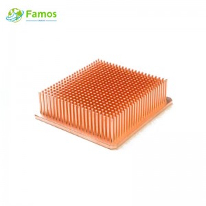 Copper Pin Fin Heat Sink Custom | Famos Tech