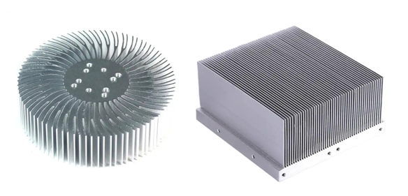 Comparison between skiving heat sinks and extrusion heat sinks