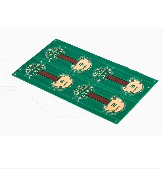 Green Soldermask Rigid-Flex แผงวงจร PCB