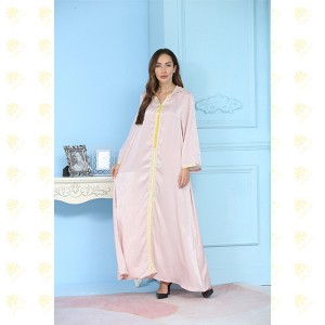 JK008 मुस्लिम महिला पूर्ण कढ़ाई दुबई पोशाक Kaftan