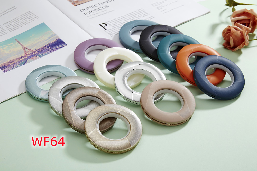 Jarcar taille 4.1 cm anneau rond ABS matériel oeillets en plastique anneaux de rideau en plastique