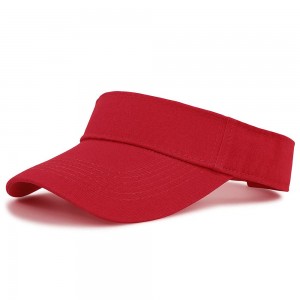Red visor hat