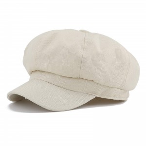 1 Beige Newsboy Hat
