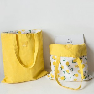 Lemon Yellow canvas bag